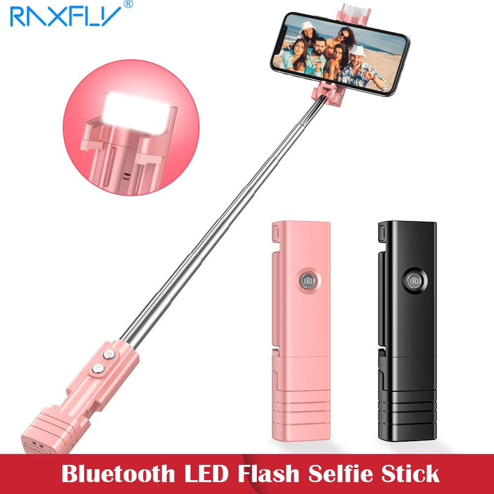 RAXFLY мини селфи палка беспроводная Bluetooth Палка для iPhone карамельный цвет ручной