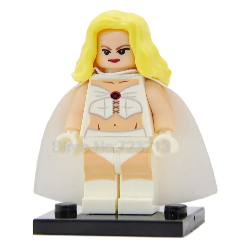Emma Frost Одиночная фигурка супергероя, айсман X-men, проф. Х. Китти, прайд, белая королева, тигр, Архангел, Psylocke, строительные блоки, кирпичи, игрушки - Цвет: Emma Frost