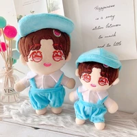 dolls accessory toy baby wear 20 cm dolls replaceable clothes blue overalls duck tongue hat clothes pants christmas gifts