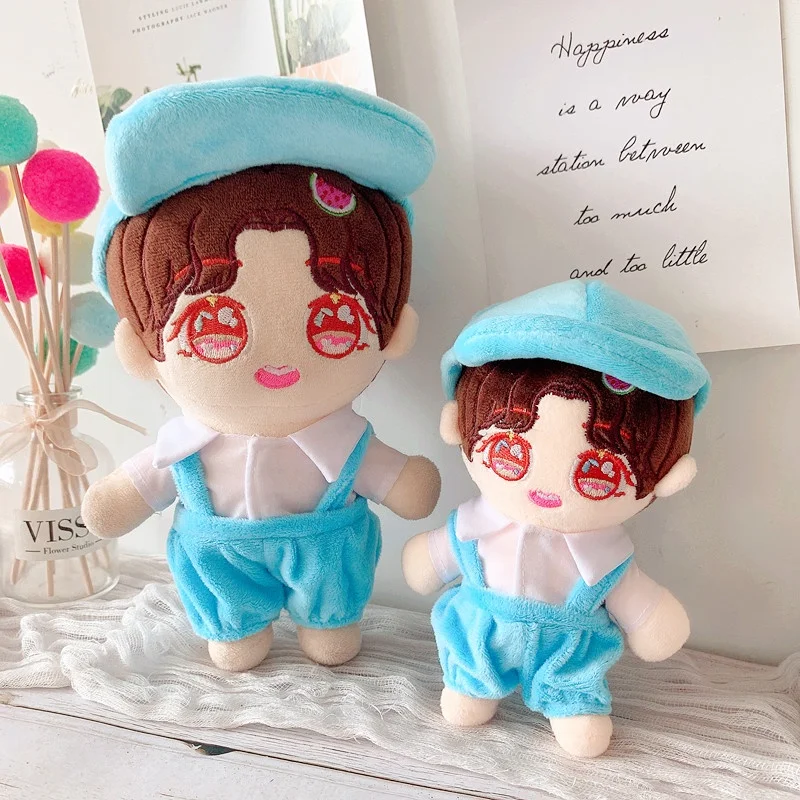 Doll's Accessory Toy Baby Wear 20 Cm Replaceable Clothes Blue Overalls Duck Tongue Hat Pants Christmas Gifts | Игрушки и хобби