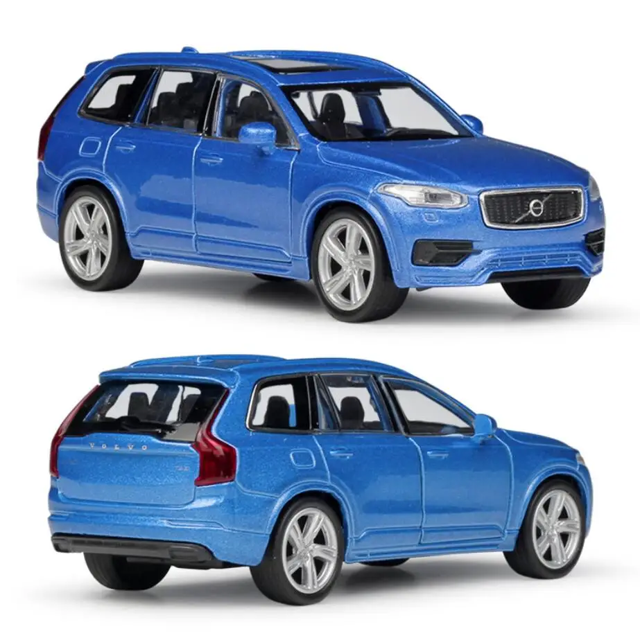 1:36 весы 2018 синий цвет XC90 SUV литая модель автомобиля с открывающимися дверцами