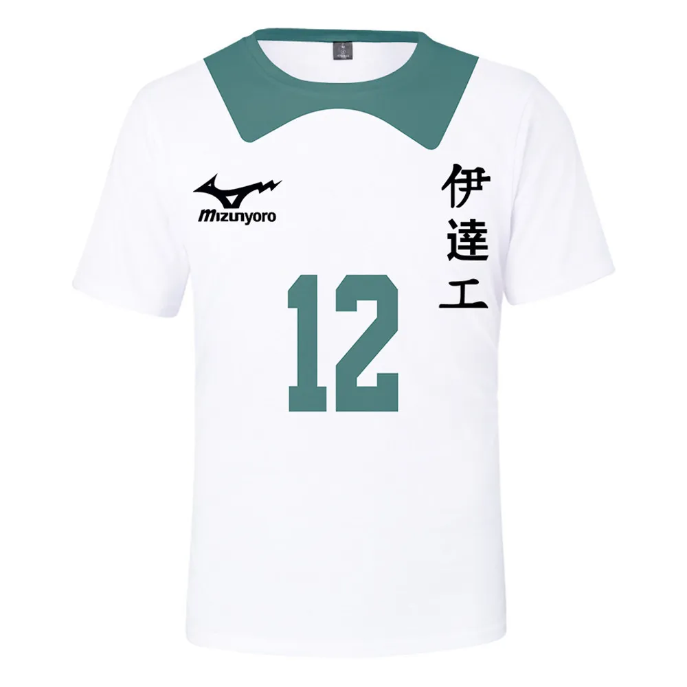 

Men's shirt volleyball junior IDA industry 2021 popular animation 3D digital color printing summer adult children's Short Sleeve