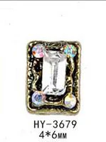 HY-3679 10pcs 10 шт./лот, древний сплав, дизайн ногтей, 3d, плоская задняя сторона, цветные бриллианты, жемчужные ювелирные изделия, стразы, украшения для ногтей - Цвет: HY-3679 10pcs