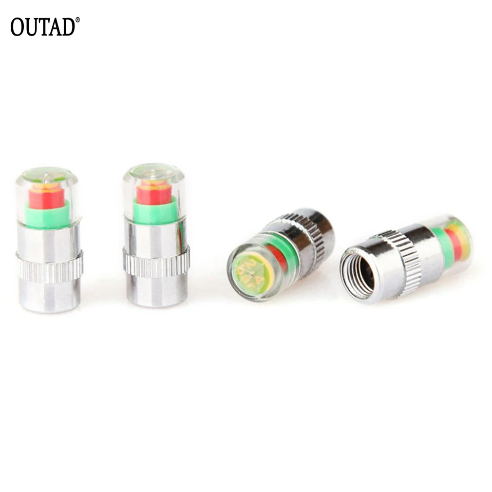 OUTAD 4 шт./лот колпачки для автомобильных шин Датчик давления Контроль Света