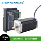 STEPPERONLINE Nema 23 шагового двигателя 3Nm 4.2A 113 мм Nema23 двигатель с драйвером DM556T для гравировальный станок с ЧПУ, фрезерный станок с ЧПУ