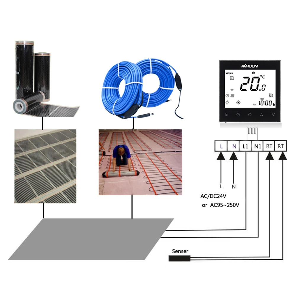 Цифровой термостат для подогрева воды KKmoon энергосберегающий голосовое