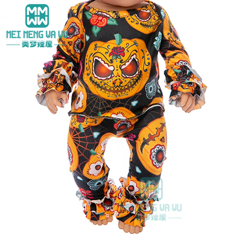 Одежда для куклы подходит 43 см кукла новорожденного оранжевый Тыква легкий набор