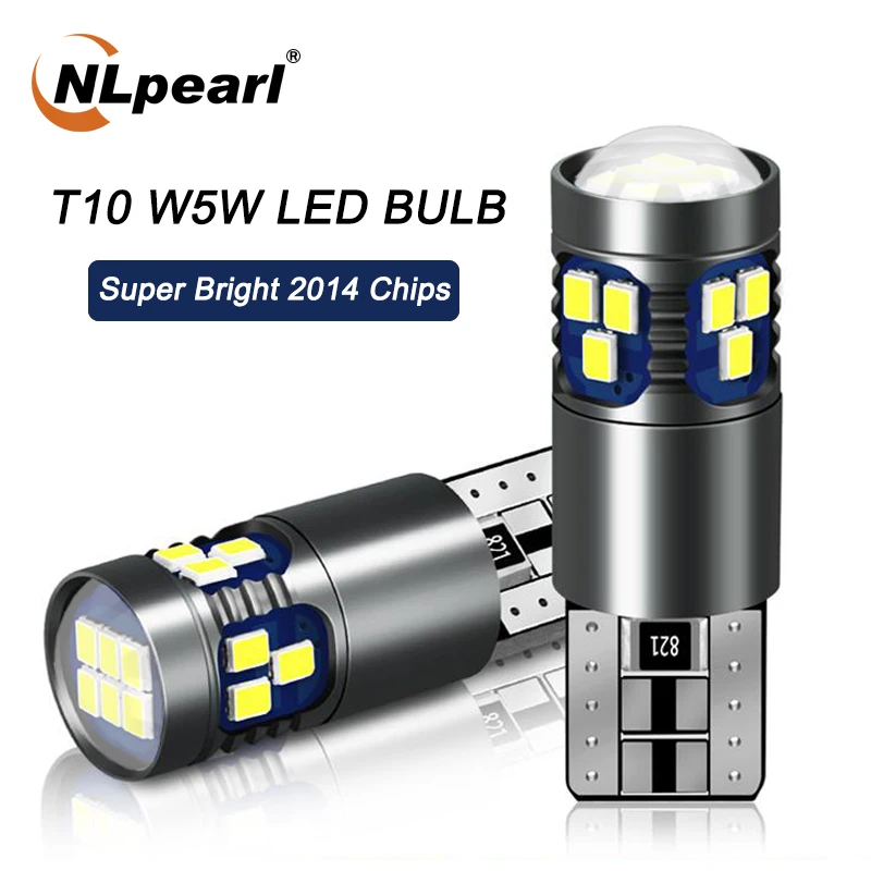 NLpearl 2x автомобиль сигнальная лампа T10 W5W светодиодные лампочки Canbus 18SMD 2014 чипы 168 194