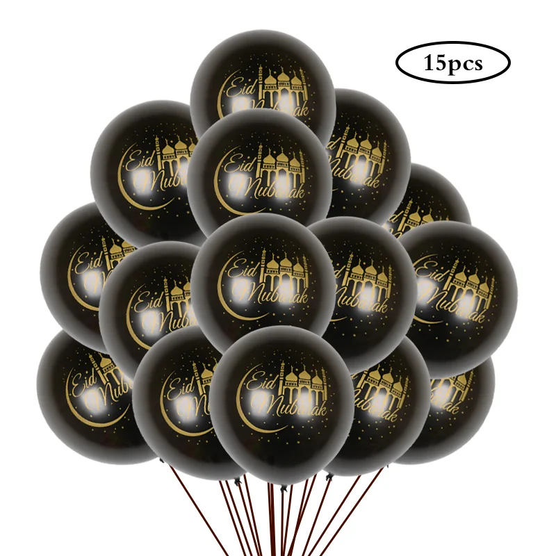 15 шт. Мечеть Ид Мубарак латексные шары с принтом полумесяца Рамадан домашний