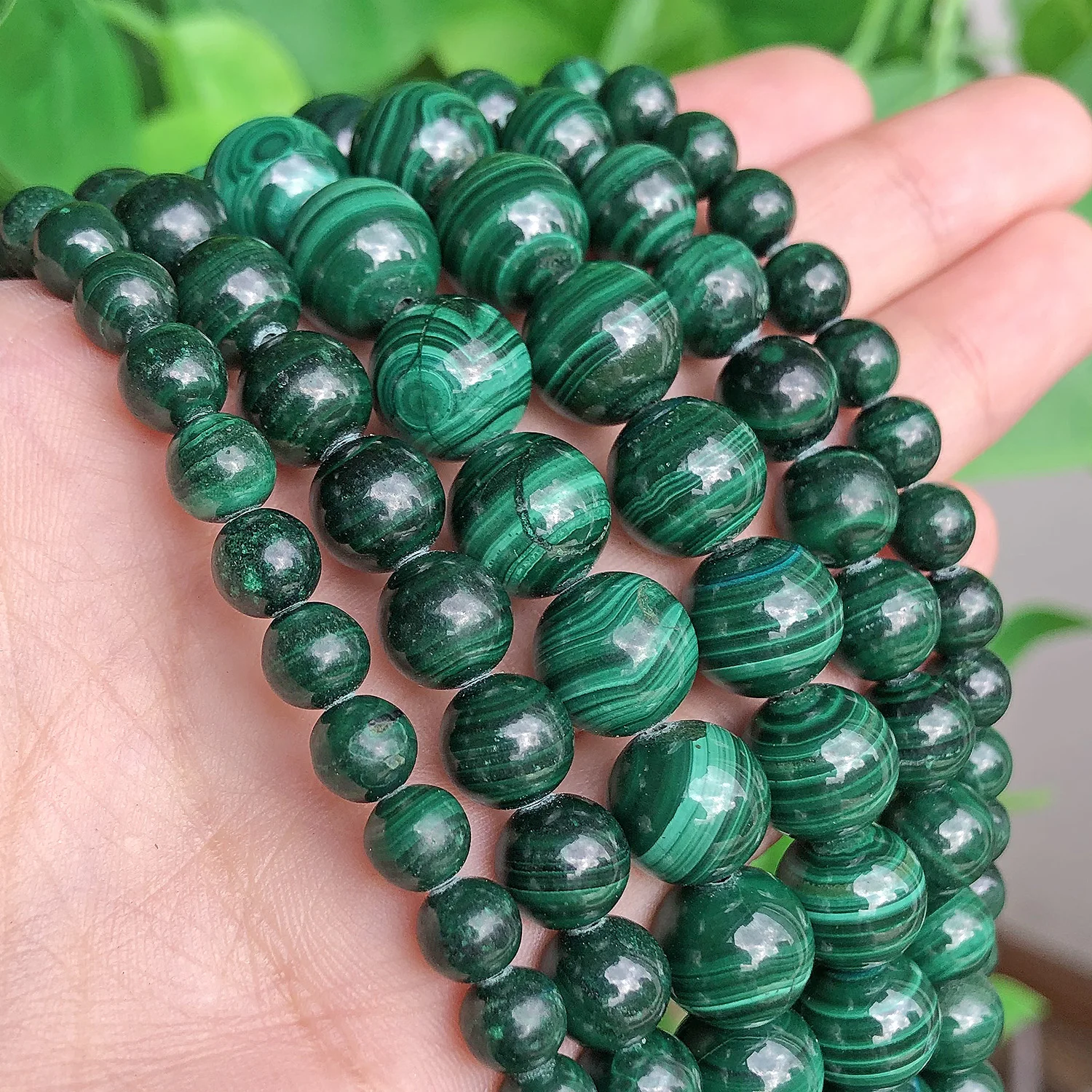 

Wholesale 6/8/10mm AAA Natural Green Malachite Beads Round Loose Beads Gems For Jewelry Making Supplier Diy Bracelet Earring