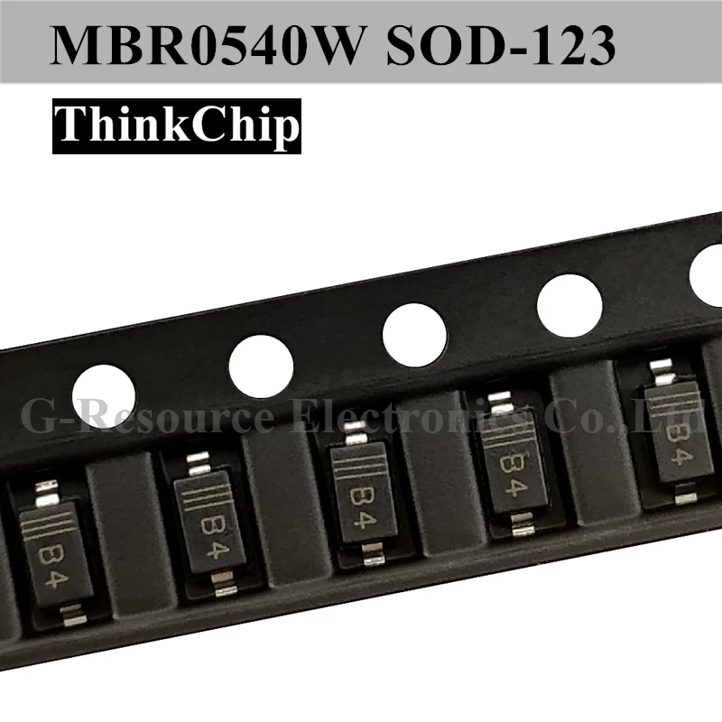 

(100pcs) MBR0540W SOD-123 1206 SMD Schottky Diode MBR0540 SOD123 (Marking B4)