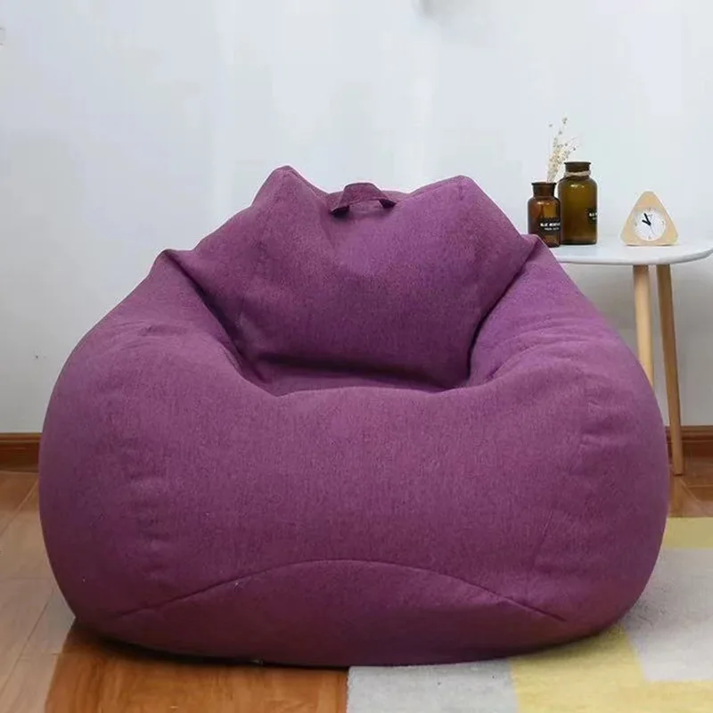 Funda de sofá Gigante sin relleno, PUF de tela de lino, tumbona,...