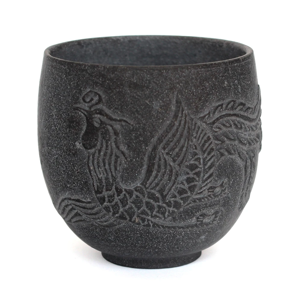 Чайная чашка в китайском стиле винтажная каменная кружка для воды Longfeng простые