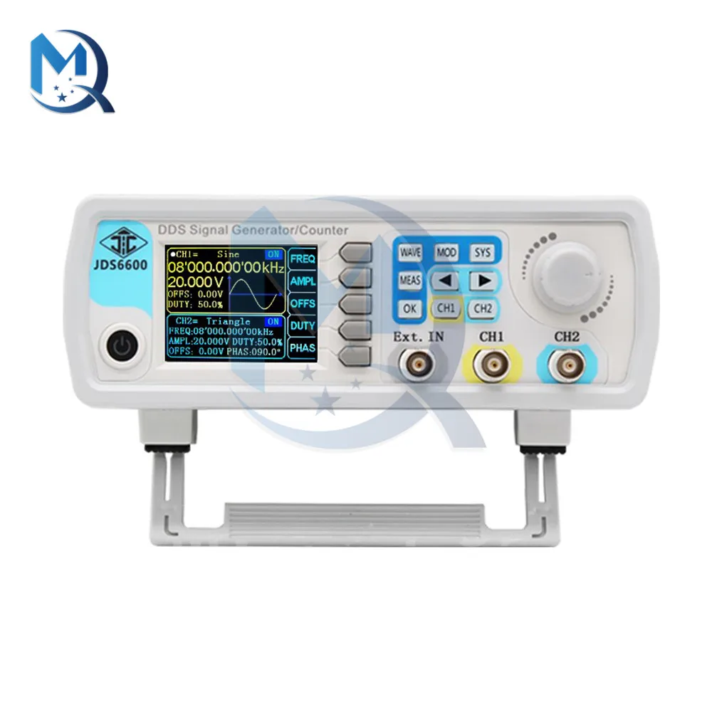 

DC5V JDS6600-60M 60MHz Signal Generator DDS Function Digital Control Dual-channel Frequency Meter Arbitrary Waveform Generator