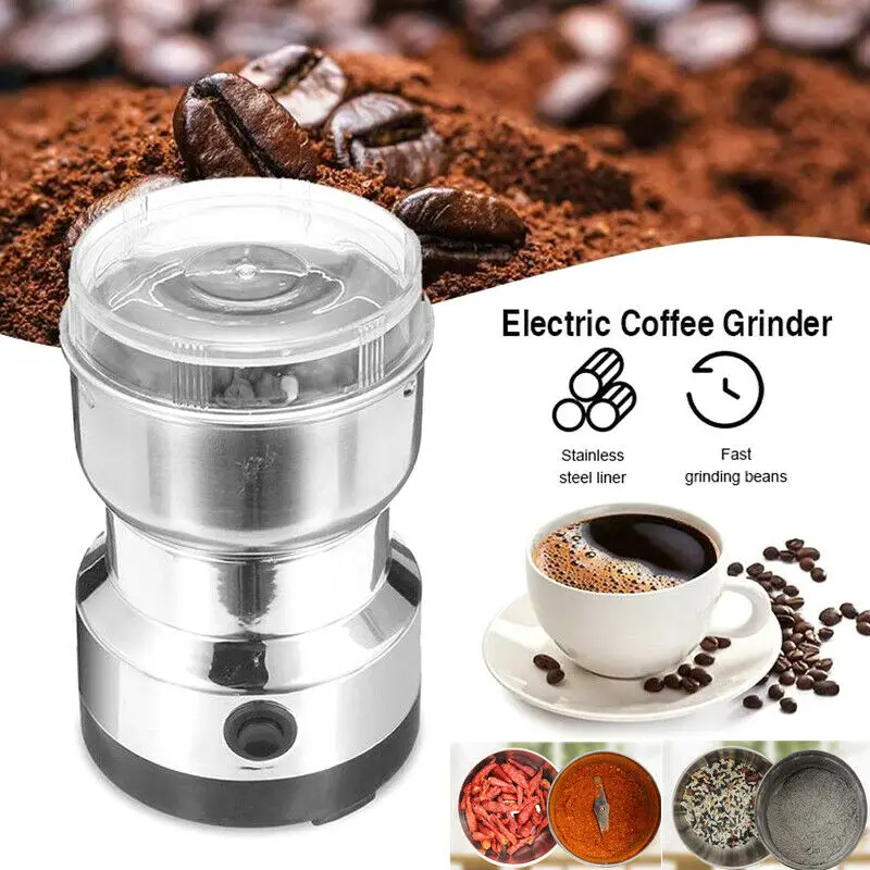 

Multifunction Stainless Steel Electric Coffee Grinder Kitchen Cereals Nuts Beans Spices Grains Grinder Machine Coffee Grinder