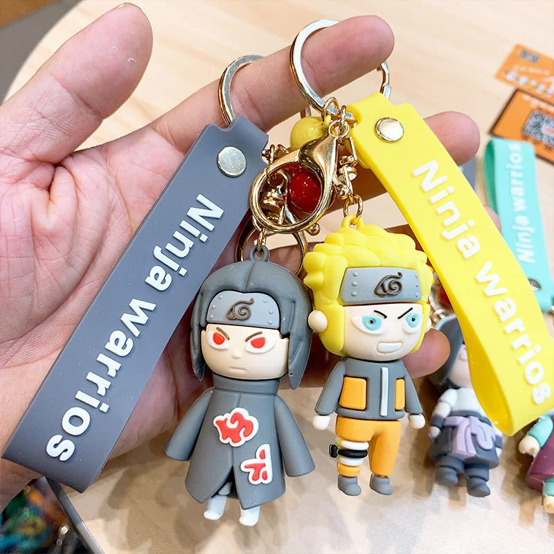 akatsuki itachi keychain anime accessories narutos figure phone chain work id card bag lanyard cartoon doll women jewelry gift free global shipping