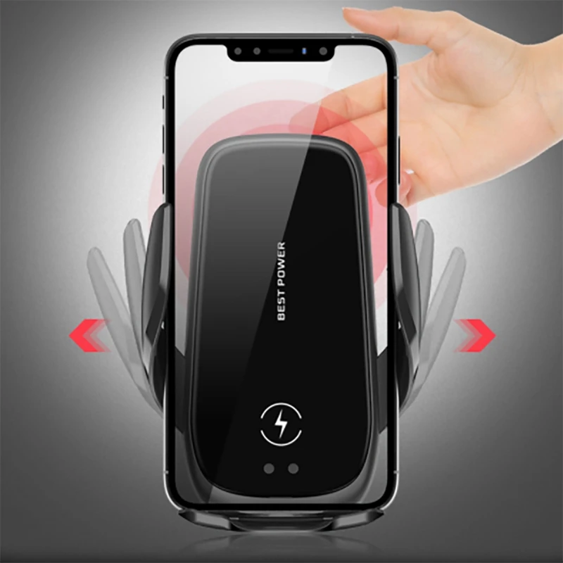 

Wireless Car Charger 15W Qi Fast Charging Automatic Clamping Mount Air Vent Phone Holder for iPhone 12 11 XR Samsung S20