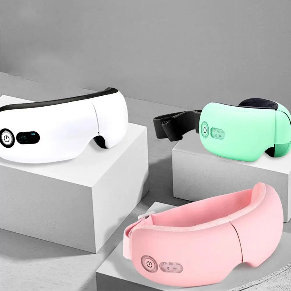 

1Pcs Smart Vibration Eye Massager 9D Air Pressure Eye Care Device Hot Compress Massage Glasses Instrument Eye Protection 2021