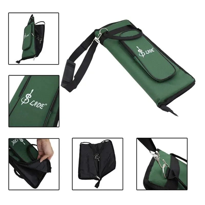 Чехол для барабанных палочек сумка молоточков с внешним карманом и напольными