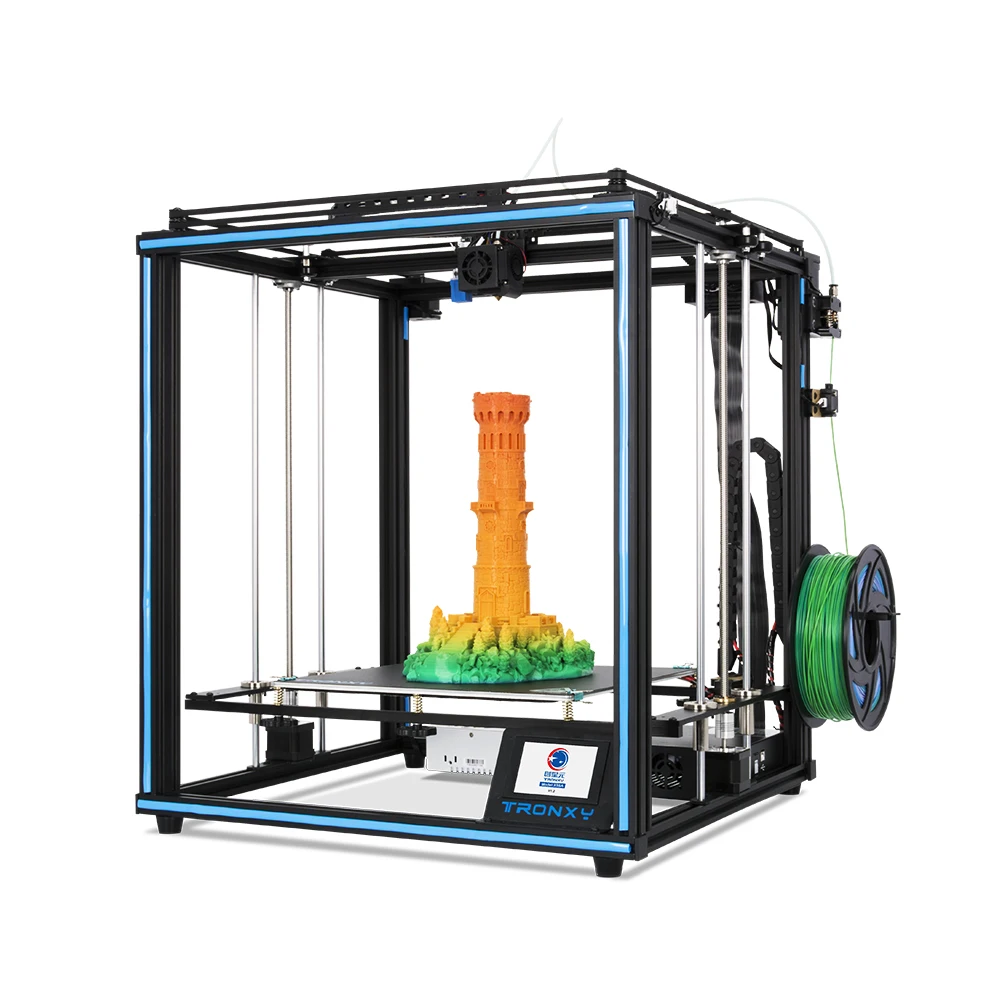 3D-принтер Tronxy X5SA с сенсорным экраном автоматическим выравниванием DIY 3 полностью