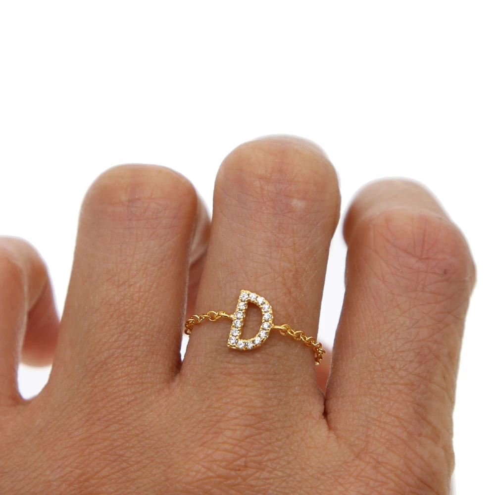 2020 новый слайдер цепи Алфавит кольцо N-Z Начальная буква имя Шарм ювелирные