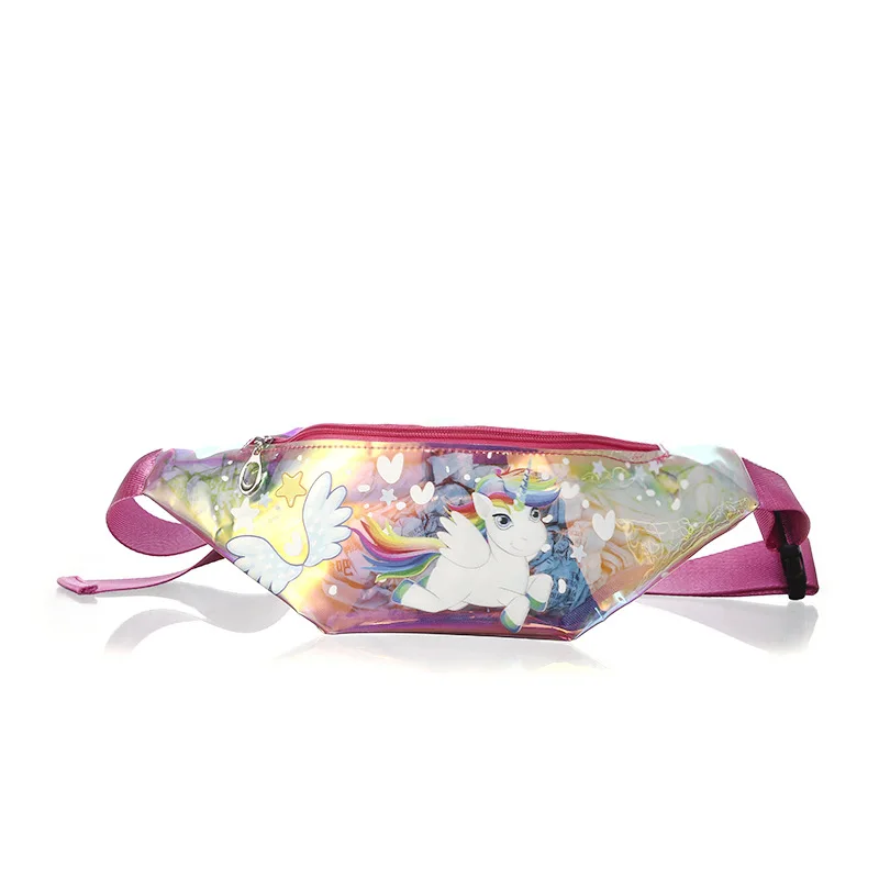 New Girl Women Waist Bag PVC Transparent Unicorn Travel Phone Pouch Belt Waterproof Cartoon Kids Fanny Packs Money | Багаж и сумки