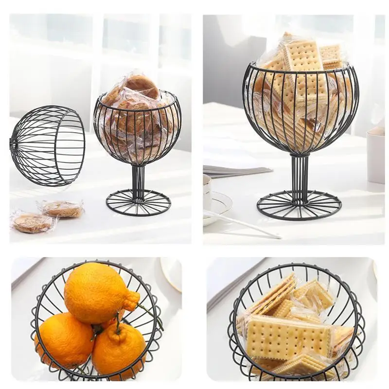 Полой Металлической винной Стекло Форма корзина для фруктов из простой бытовой