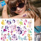 Hasbro My Little Pony, милые детские Мультяшные временные тату-наклейки для девочек, игрушки, водонепроницаемые, подарок для детей на день рождения