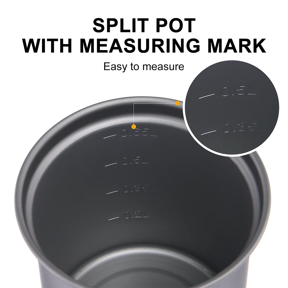 Widesea Кемпинг Титан посуда набор газовая горелка ультра светильник Кухня открытый