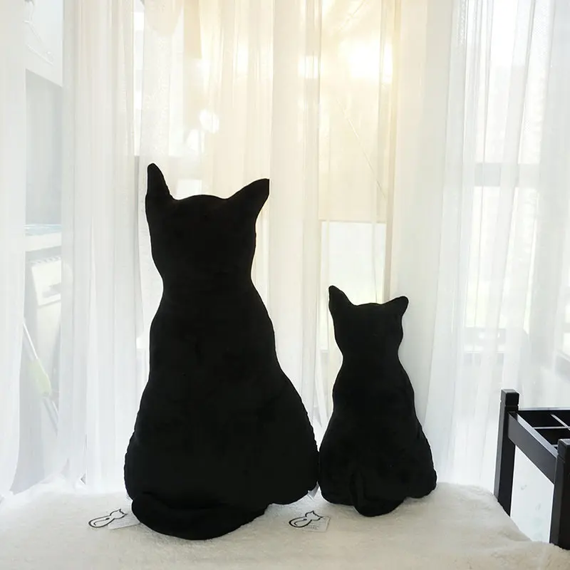 

Creative Back View Cat Cute Plush Toy Doll Stuffed Animal Pillow Gift For Girl