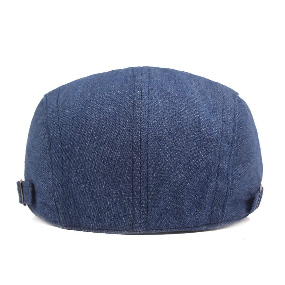 Мужская и женская Простая Регулируемая Кепка-берет Классическая джинсовая кепка