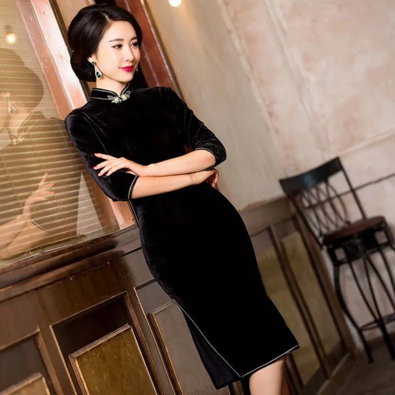 Свадебное банкетное платье для матери Осеннее и зимнее высококачественное