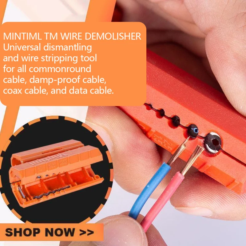 

Wire Demolisher Universal Electric Wire Stripper Pen Wire Cable Pen Cutter Rotary Coaxial Cutter Stripping Machine