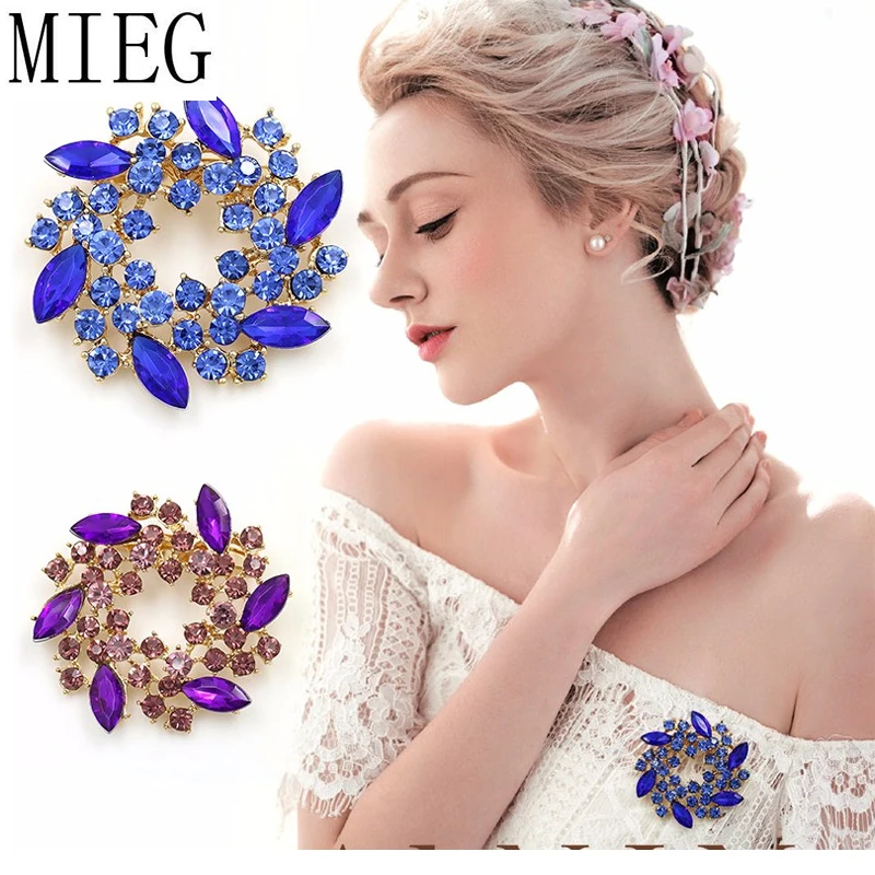 Брошь в виде цветочной гирлянды MIEG ювелирные изделия для платья булавки букета