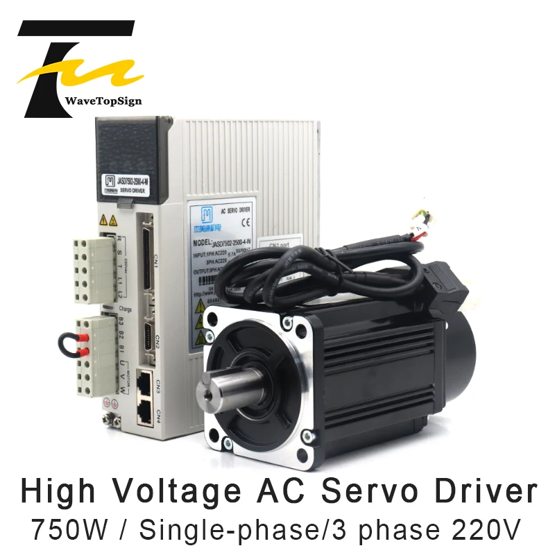 

AC Servo JASD7502-2500-4-W+80JASM07230K-2500C-W AC Servo Motor driver 750W