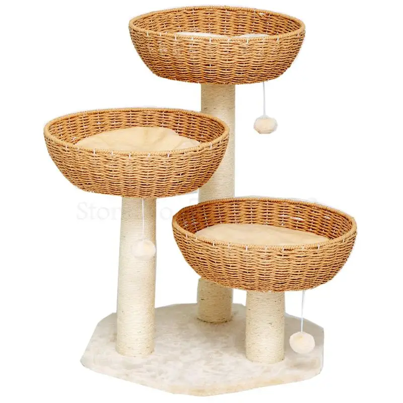 Ткацкое кошачье гнездо палатка для одного кота сизальная кошачья доска царапин