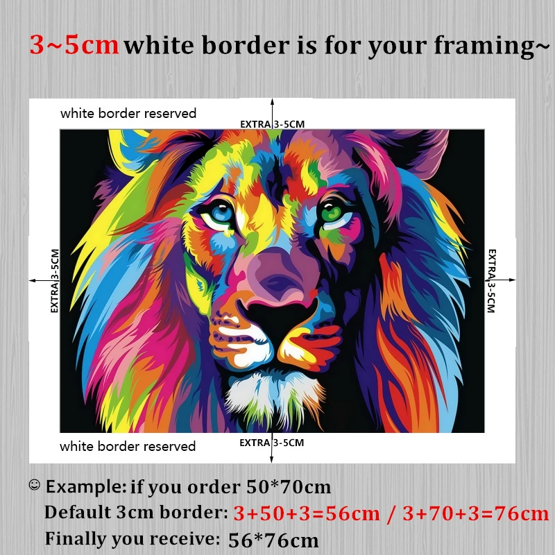 Картина Лев и олень на холсте | Дом сад