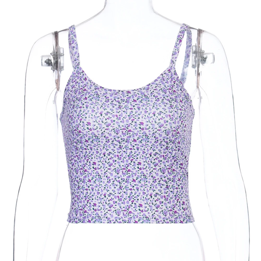 Модный Фиолетовый Топ с принтом и открытой спиной топы e girl на бретельках Y2K