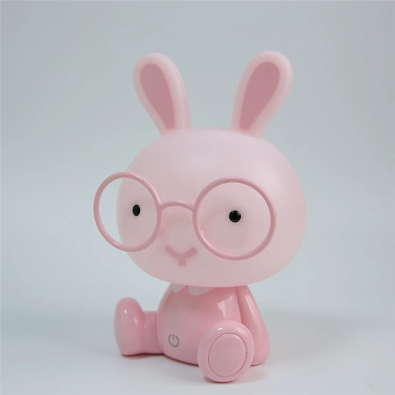 

Cute Pink Rabbit LED Night Lights Christmas Gift Baby Bedroom desk lamp Kids Bedside Decor lighting fixtures Lovely table Lights