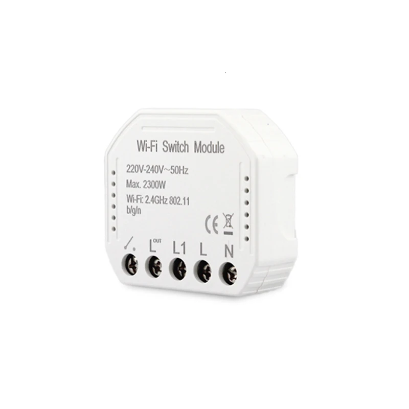 1 Piece Wifi умные Настенные светильники выключатель модуль 220 в 240 В дистанционное управление 1 банда 1 способ 2 способ переключатель модуль с Alexa Google Home - Цвет: 1 Piece