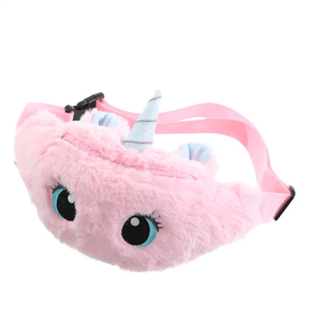 

Leuke Eenhoorn Kinderen Fanny Pack Meisjes Taille Zak Pluche Speelgoed Riem Gradiënt Kleur Borst Tas Cartoon Portemonnee Reizen