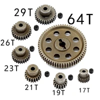 high strength steel differential metal main motor gear 64t26t for 94107 94170 94123 110 hsp rc motor pinion car accessories