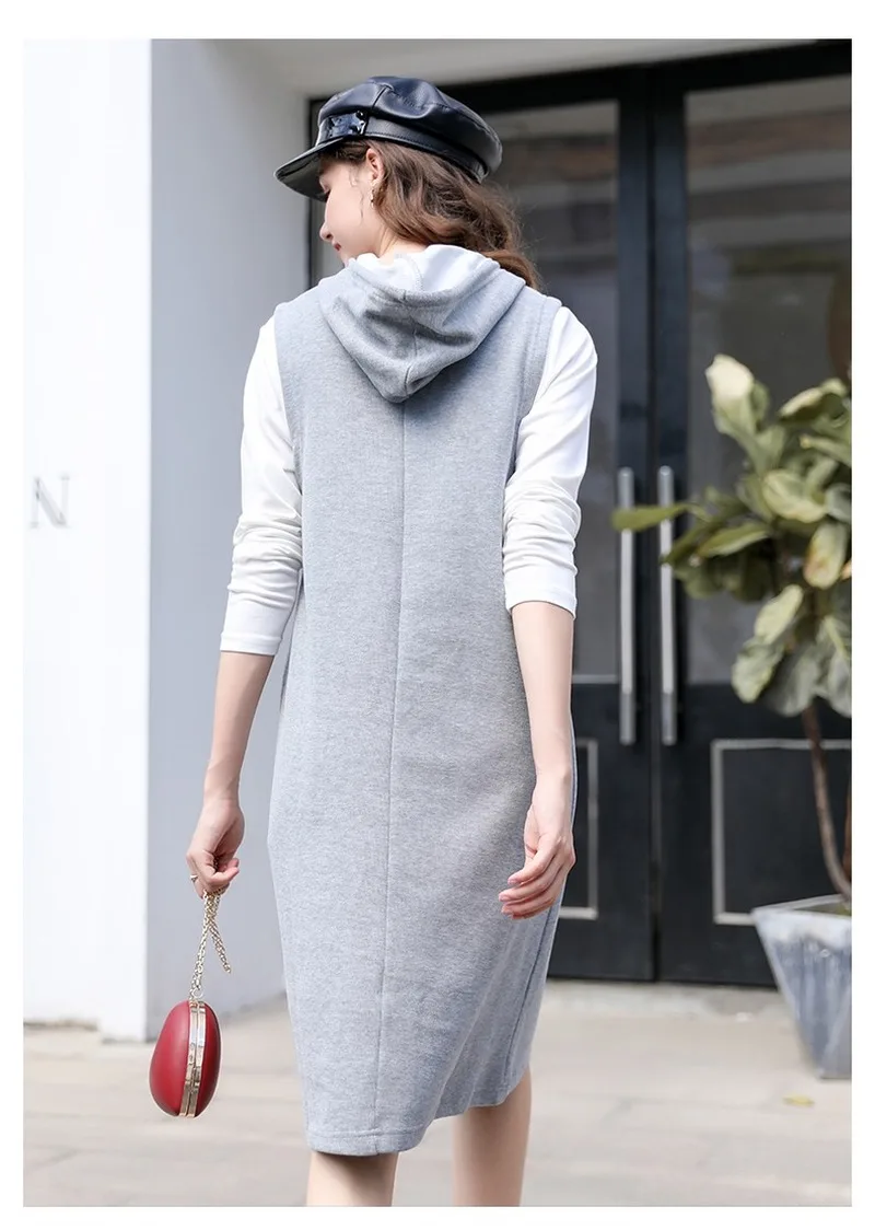 Костюм для беременных женщин Новая мода платье с длинными рукавами жилет Топ