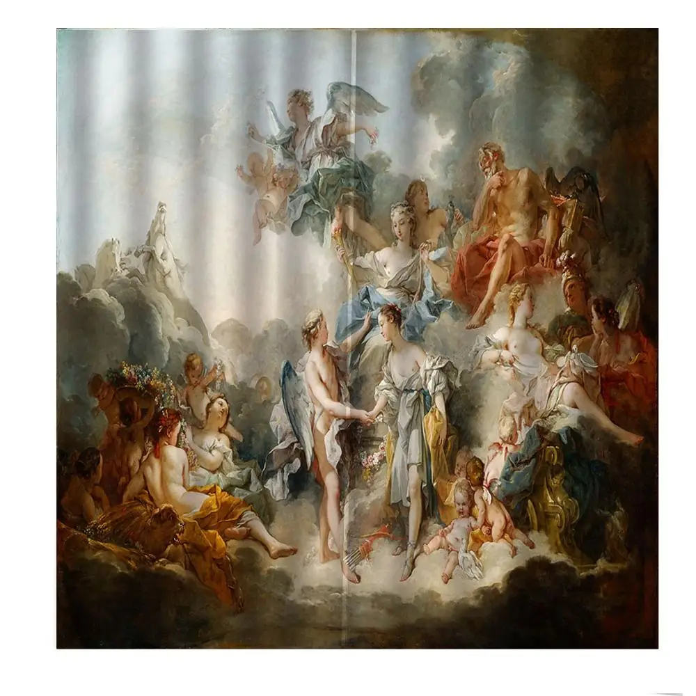 Европейский 3D занавески Ангел Дизайн для гостиной спальни украшения | Дом и сад