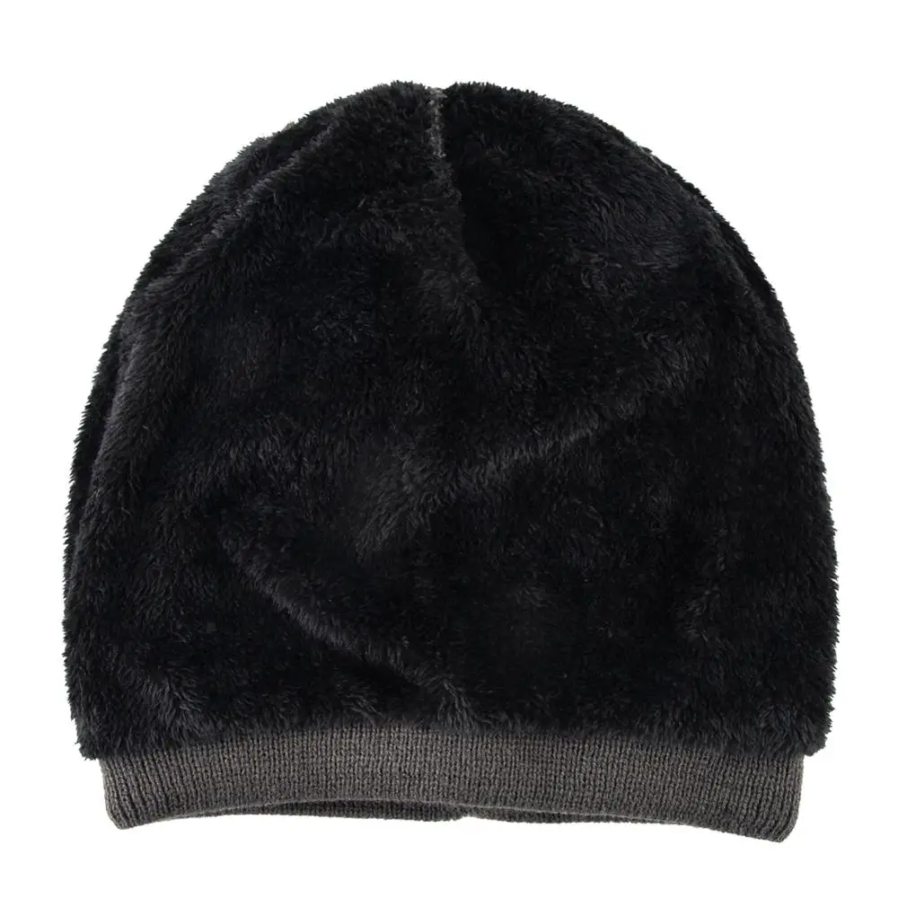 Мужские вязаные шапочки зимняя теплая вязаная шапка с ушками пшеницы модная хип