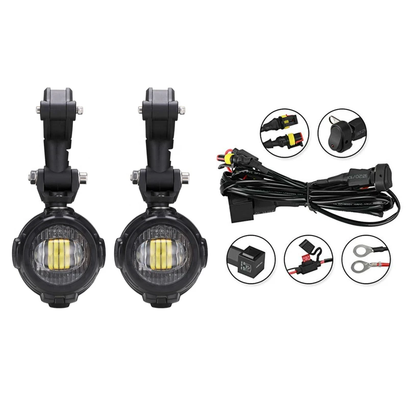 

40W Motorcycle LED Auxiliary Fog Light For Universal Motorcyles R1200GS/ADV/F800GS Driving Lamps LED Addtional Headlights
