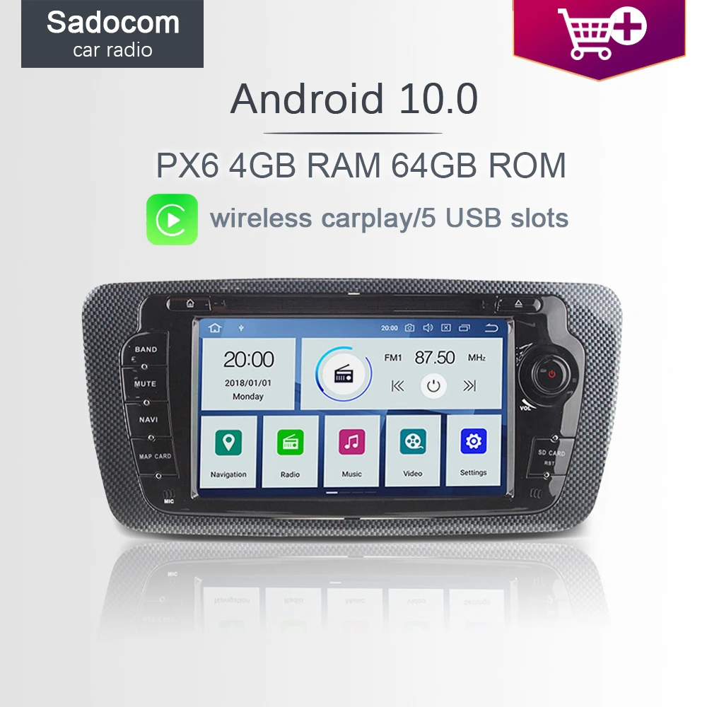 PX6 2din Android 10 0 6 ядер 4 Гб ОЗУ 64 ПЗУ автомобильный навигатор dvd плеер GPS RDS авторадио