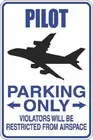 Металлический знак Новинка для пилотной парковки, только 8x12 дюймов, алюминий S363
