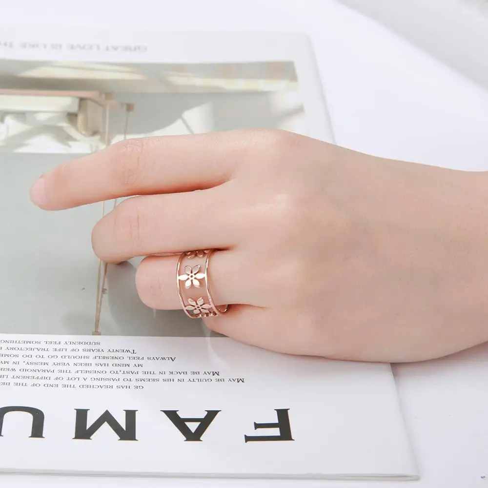 Моя форма искусственное кольцо из нержавеющей стали Женское на палец ажурное