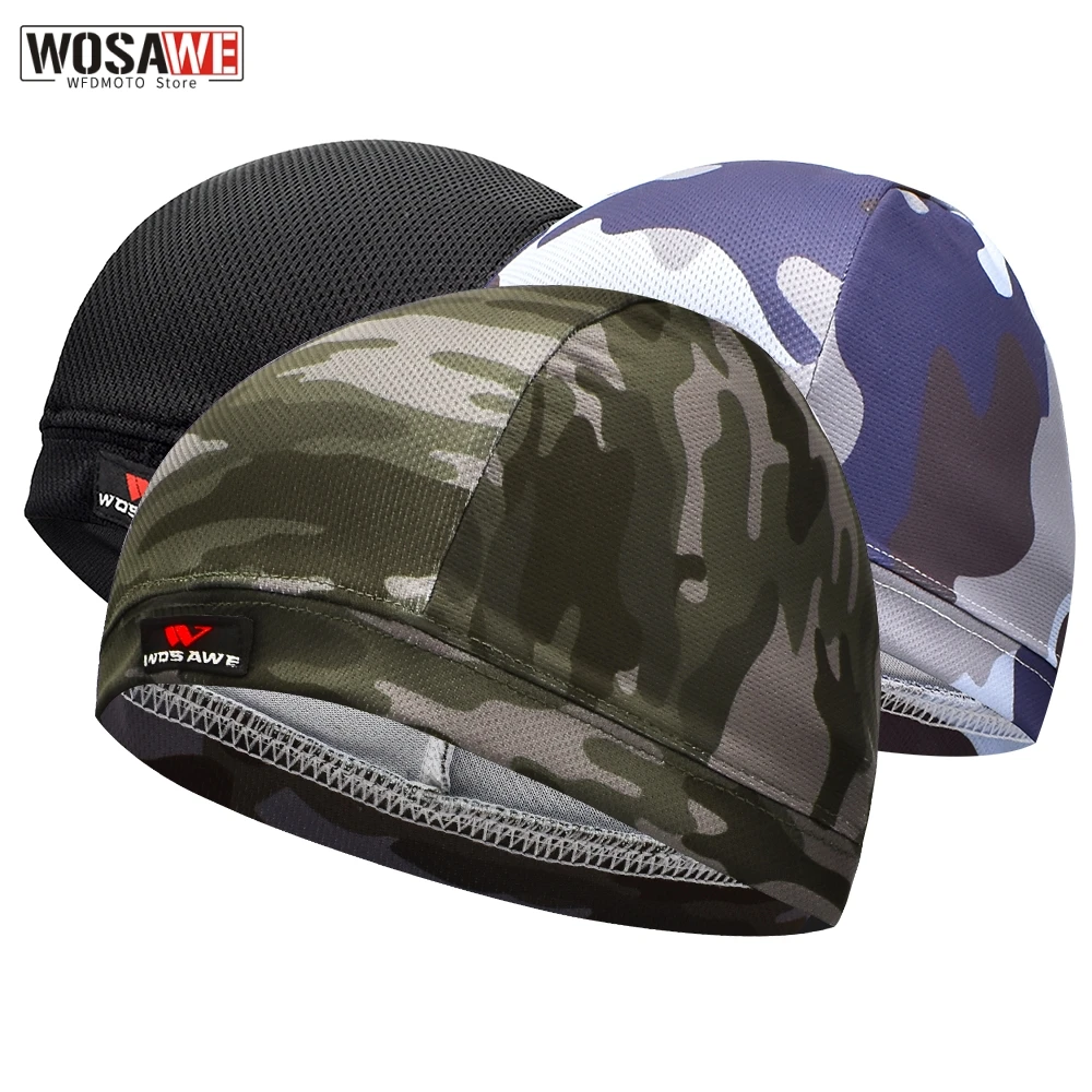 

WOSAWE Motorcycle Balaclava Helmet Inner Cap Anti-sweat Anti-Shrink Breathable Mask Bicycle Motobike Face Mask Bicycle Headgear